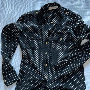 Tory Burch Silk Polka Dot Blouse, Size 4